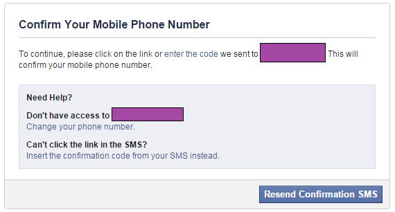ثبت نام فیس بوک با شماره موبایل