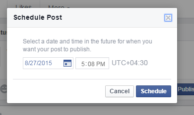 روش زمان بندی کردن پست در فیس بوک